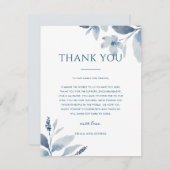 ダスティブルーフローラ結婚ズサンキュー座席表 サンキューカード (正面/裏面)