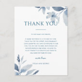 ダスティブルーフローラ結婚ズサンキュー座席表 サンキューカード (正面)