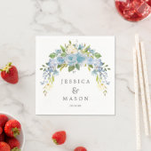 ダスティブルーフローラ結婚ズナプキンカクテルナプキン スタンダードカクテルナプキン (インサイチュ)