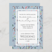 ダスティブルーフローラ結婚ズ 招待状 (正面/裏面)