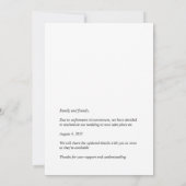 ダスティブルーフローラ結婚チスルの延期 セーブザデート (裏面)