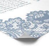 ダスティブルーフローラ結婚レースの座席表12 ポスター (角)