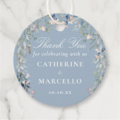 ダスティブルーフローラ結婚式の引き出物ありがとう フェイバータグ (正面)