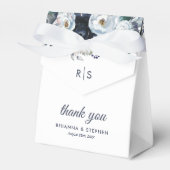 ダスティブルーフローラ結婚式の引き出物ボックス フェイバーボックス (正面サイド)