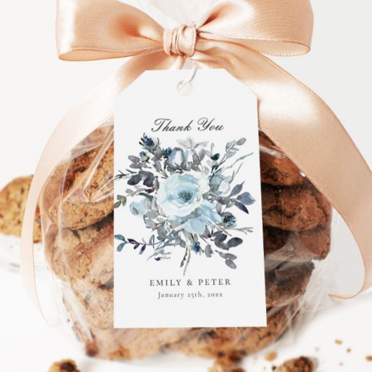 ダスティブルーフローラ結婚式の引き出物 ギフトタグ