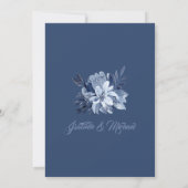 ダスティブルーフローラ結婚式招待状 招待状 (裏面)