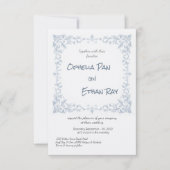 ダスティブルーフローラ結婚式招待状 招待状 (正面)
