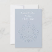 ダスティブルーフローラ結婚式招待状 招待状 (裏面)