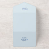 ダスティブルーフローラ結婚金ゴールド オールインワン招待状 (外側)