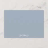 ダスティブルーフローラ緑の少年の本ベビー エンクロージャーカード (裏面)