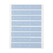 ダスティブルーフローラ融合周回住所 シール ラップアラウンドラベル (シート)