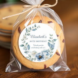 ダスティブルーフローラ誕生日ありがとう ラウンドシール