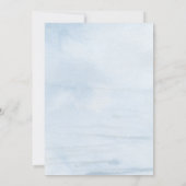 ダスティブルーフローラ金ゴールド結婚式招待状 招待状 (裏面)