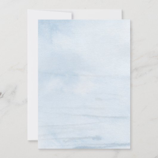 ダスティブルーフローラ金ゴールド結婚式招待状 招待状 (裏面)