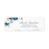 ダスティブルーフローラ開花ユーカリ差出人住所 ラベル (正面)