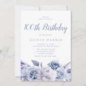 ダスティブルーフローラ100th誕生日パーティー 招待状 (正面)