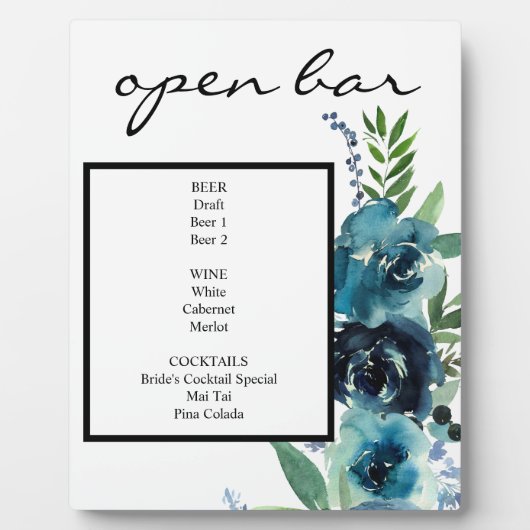 ダスティブルーフローラ2バーサインイーゼル フォトプラーク (正面)