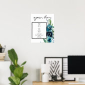 ダスティブルーフローラ2バー看板ポスター ポスター (ホームオフィス)