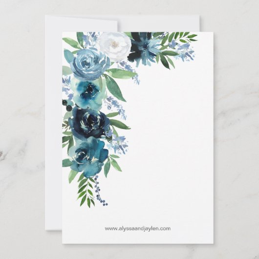 ダスティブルーフローラ2リハーサルディナー 招待状 (裏面)