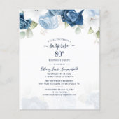 ダスティブルーフローラ80th誕生日パーティーへの招待 (正面)