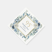 ダスティブルーフローラ95th誕生日 スタンダードカクテルナプキン (角)