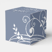ダスティブルーフローリッシュ結婚式の引き出物ボックス フェイバーボックス (裏面サイド)