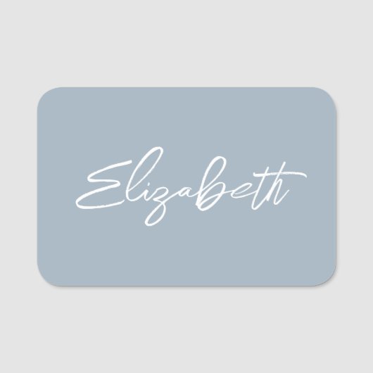 ダスティブルーブモダンラシスクリプト 名札 (正面)