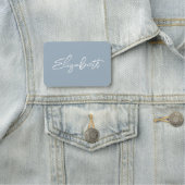 ダスティブルーブモダンラシスクリプト 名札 (インサイチュ)