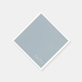 ダスティブルーブライダルカップル名カクテルナプキンス スタンダードカクテルナプキン (角)