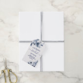 ダスティブルーブライダルシャワーギフトラベル ギフトタグ (より糸付き)