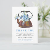 ダスティブルーブライダルシャワーティーパーティーありがとう サンキューカード (スタンド正面)