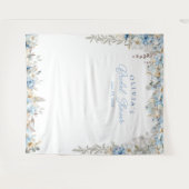 ダスティブルーブライダルシャワーフォトブース背景 タペストリー (正面(横))