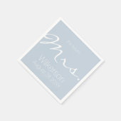 ダスティブルーブライダルシャワーフューチャー夫人 スタンダードカクテルナプキン (角)