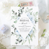 ダスティブルーブライダルシャワーフローラグリーンリー 招待状