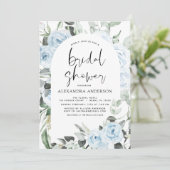 ダスティブルーブライダルシャワーユーカリフローラ 招待状 (スタンド正面)