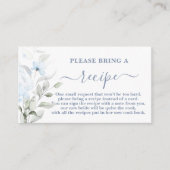 ダスティブルーブライダルシャワーレシピカードリクエスト エンクロージャーカード (正面)