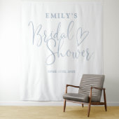 ダスティブルーブライダルシャワー写真の背景 タペストリー (インサイチュ)