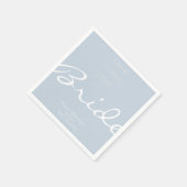 ダスティブルーブライダルシャワー来ここザブライド スタンダードカクテルナプキン (角)