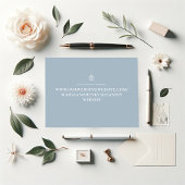 ダスティブルーブライダルシャワーQRコードギフトレジストリ エンクロージャーカード