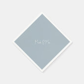 ダスティブルーブライダル対角線名カクテルナプキンス スタンダードカクテルナプキン (角)