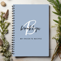 ダスティブルーブラック&ホワイトモノグラムレシピ本