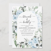 ダスティブルーブランチ&バブリーブライダルシャワー招待 招待状 (正面)