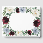 ダスティブルーブルガンディクランベリーアイボリー秋の結婚式 ゲストブック (裏面)