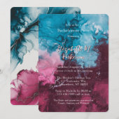 ダスティブルーブルゴーニュアルコールインクバチェロレッテ 招待状 (正面/裏面)