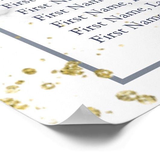 ダスティブルーブルゴーニュフローラ大理石結婚の座席 ポスター (角)