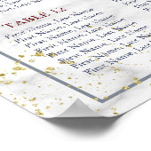 ダスティブルーブルゴーニュフローラ大理石結婚の座席 ポスター (角)