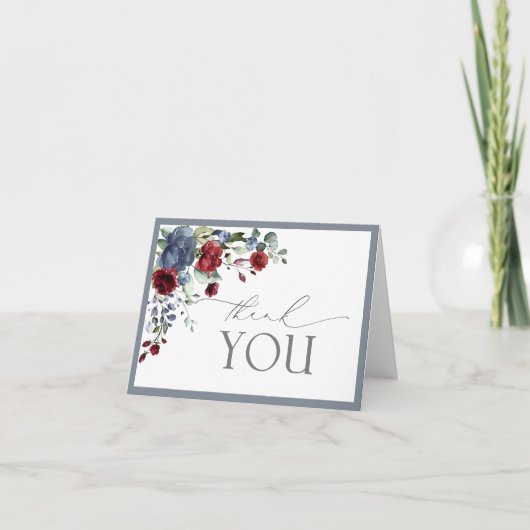 ダスティブルーブルゴーニュレッドウォーターサンキューカード サンキューカード (正面)