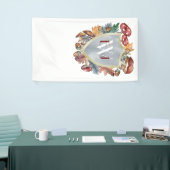 ダスティブルーブルゴーニュ秋結婚のバナー 横断幕 (トレードショー)