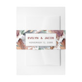 ダスティブルーブルゴーニュ秋結婚キノコ 招待状ベリーバンド (正面例)