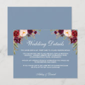 ダスティブルーブルゴーニュ結婚フローラ詳細カード ポストカード (正面/裏面)